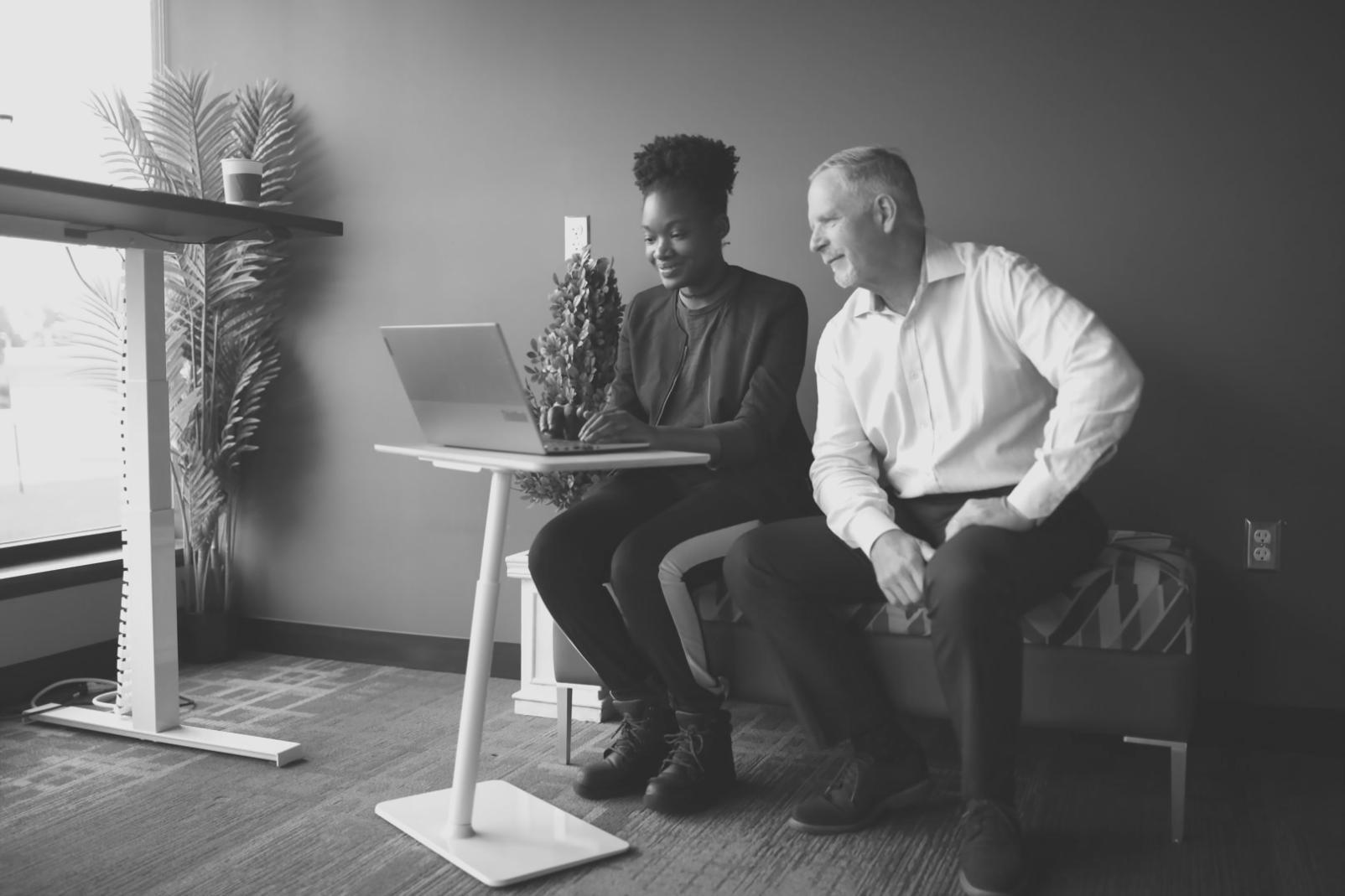 Professional workspace showing content strategy and optimization workflow